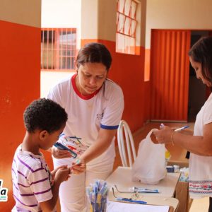 Escolas de Santa Vitória recebem Ação de Saúde Bucal