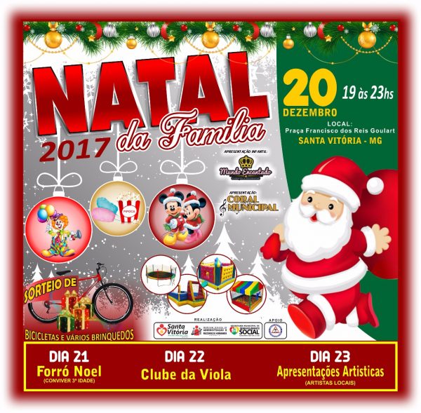 Prefeitura de Santa Vitória lança programação de Natal