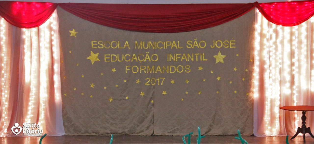 Em clima de Natal, mais de 90 alunos participam da Solenidade de Formatura  da Educação Infantil da Escola Municipal São José - Prefeitura Municipal de  Santa Vitória-MG