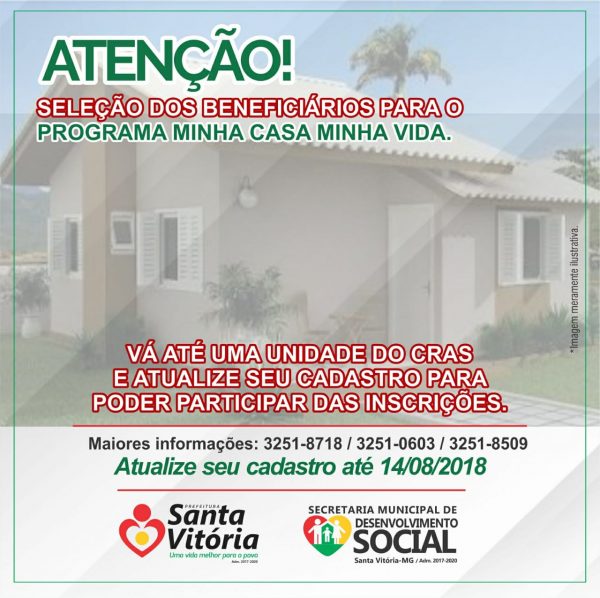 Atualização do Cadastro Único para inscrição do Programa Minha Casa Minha Vida – FAIXA 1