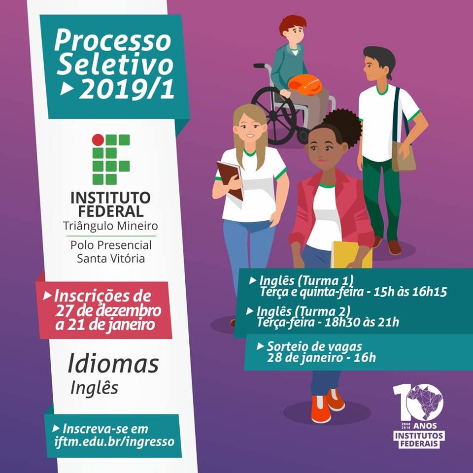 Inscrições para cursos gratuitos de idiomas, ao nível iniciante, no IFTM  estão abertas em MG