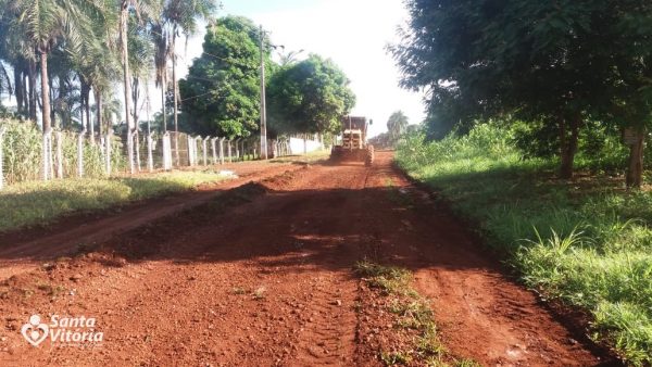 Após período de chuva, é retomado a manutenção das ruas do distrito de Chaveslândia