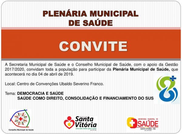 Secretaria Municipal de Saúde e Conselho promove Plenária