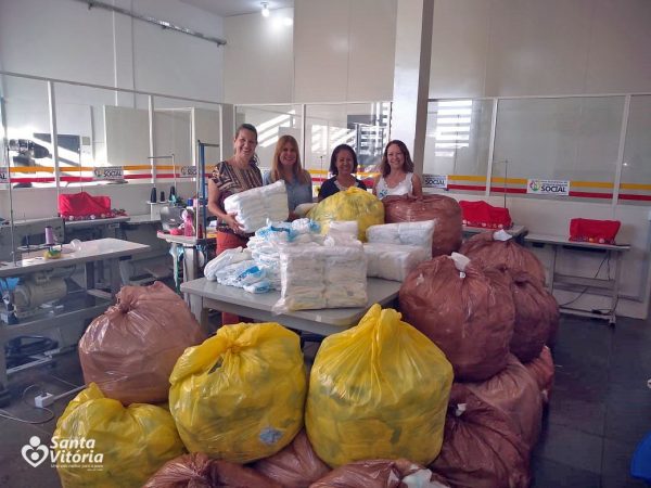 Secretaria de Desenvolvimento Social recebe fraldas da parceria com a empresa Mafra Terra, que beneficiará famílias carentes do município