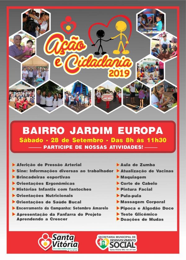 Sábado é dia de Ação e Cidadania no Bairro Jardim Europa