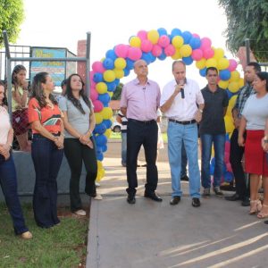 Autoridades fazem o lançamento das atividades no Novo Espaço do Projeto Aprendendo a Crescer no distrito de Chaveslândia (50) Autoridades fazem o lançamento das atividades no Novo Espaço do Projeto Aprendendo a Crescer no distrito de Chaveslândia (50)