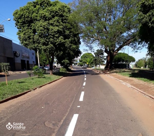 DMT reforça marca longitudinal no centro da cidade