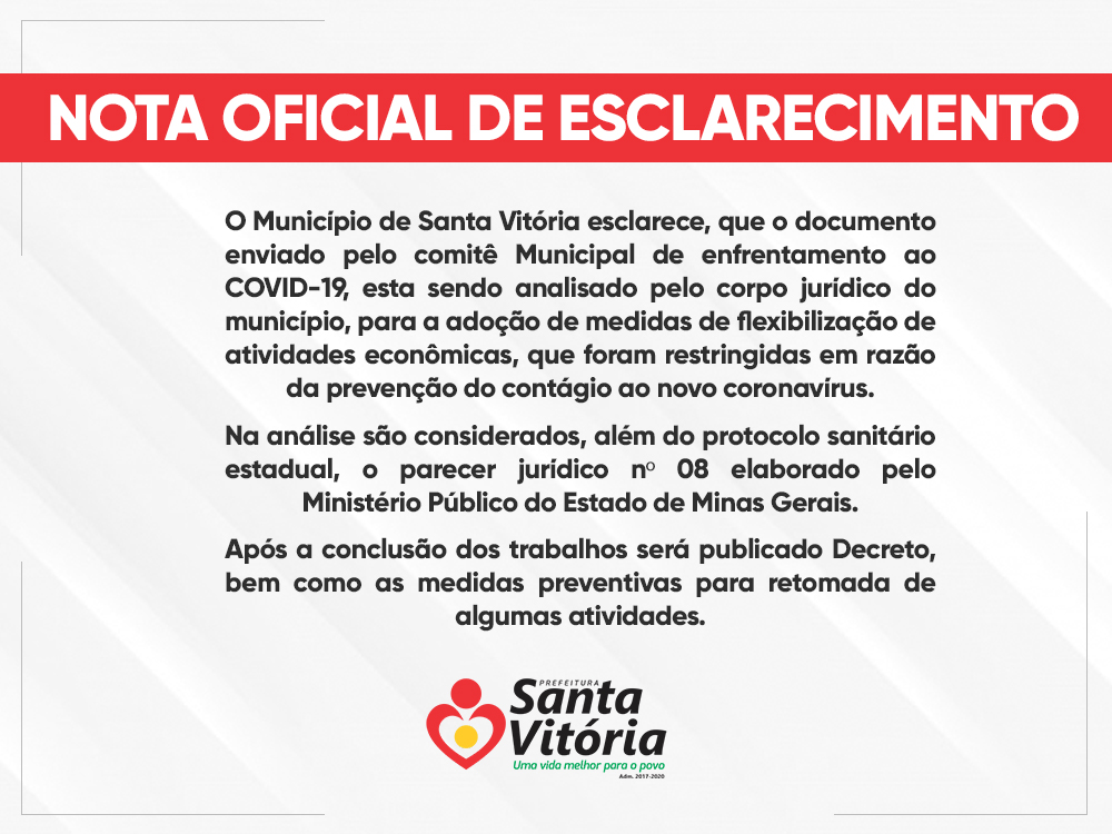 NOTA DE ESCLARECIMENTO!!