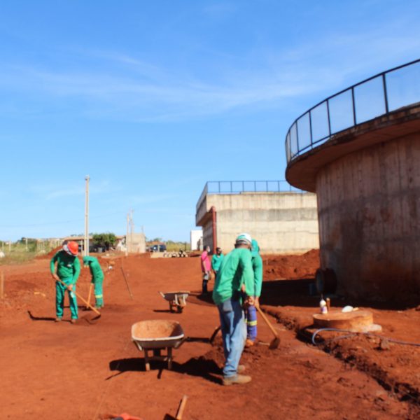 Obra da ETE de Santa Vitória está 85% concluída Obra da ETE de Santa Vitória está 85% concluída
