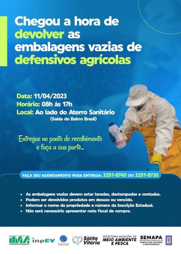 Santa Vitória prepara para coleta itinerante de embalagens vazias de defensivos agrícolas (1)