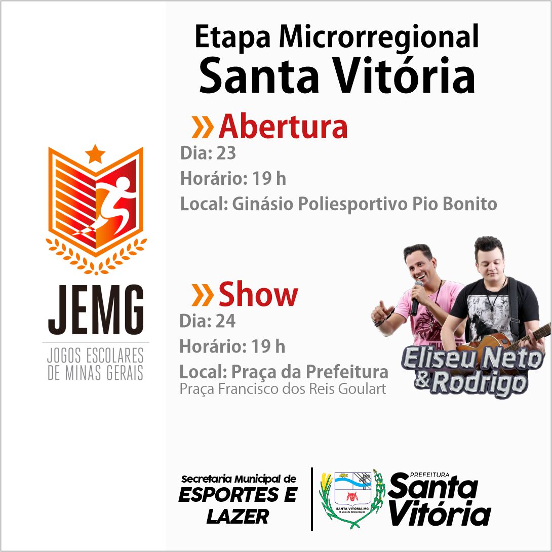 Etapa microrregional do JEMG começa na segunda-feira